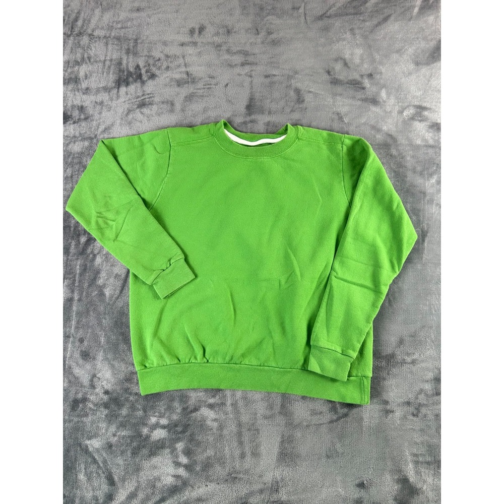 Vintage‎ Anvil Green Crewneck Sweatshirt Medium 75/25 Cotton Poly Blend Pullover